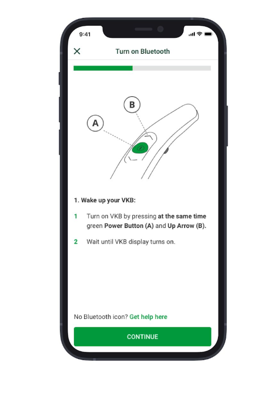 Bluetooth pairing onboarding screen